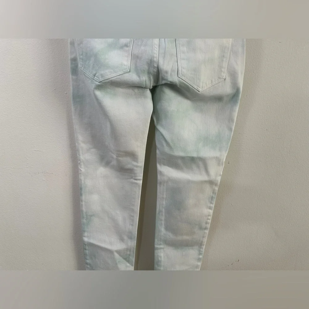 BANANA REPUBLIC Tie Dye Seafoam Mid-Rise Skinny SIZE 26P PETITE 4 Stretch Color - Picture 9 of 12